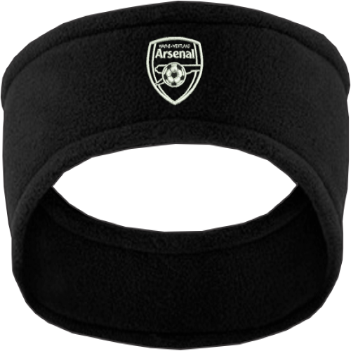 Arsenal Black Stretch Headband - White Embroidery (ARS)