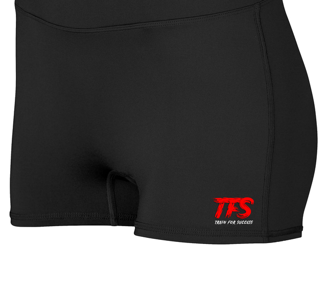 Train for Success Ladies Polyester/Spandex Knit Shorts - Black (1232) (ELI)